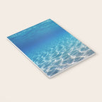 Underwater Blue Ocean, Sandy sea bottom Underwater background Notebook Gallery Image 3