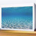Underwater Blue Ocean, Sandy sea bottom Underwater background Wall Mural Gallery Image 2