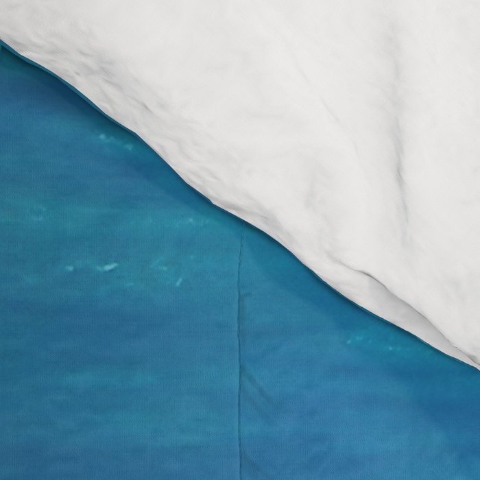 Underwater Blue Ocean, Sandy sea bottom Underwater background Comforter Gallery Image 4