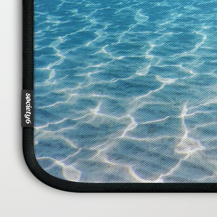 Underwater Blue Ocean, Sandy sea bottom Underwater background Laptop Sleeve Gallery Image 3