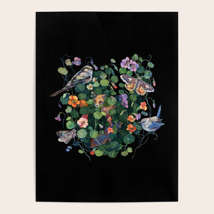 Nasturtium Fox Garden Poster Gallery Image 4