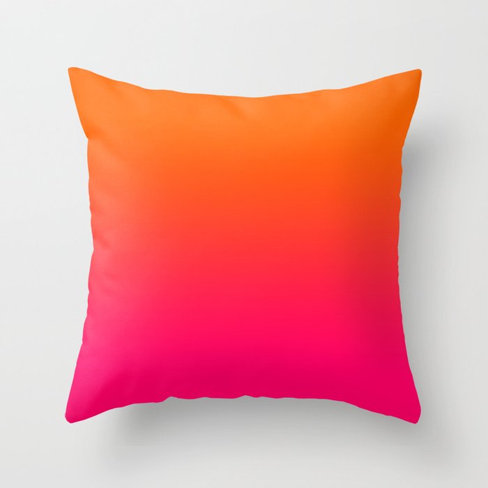 Bright Orange and Pink Gradient Throw Pillow Gallery Image 6