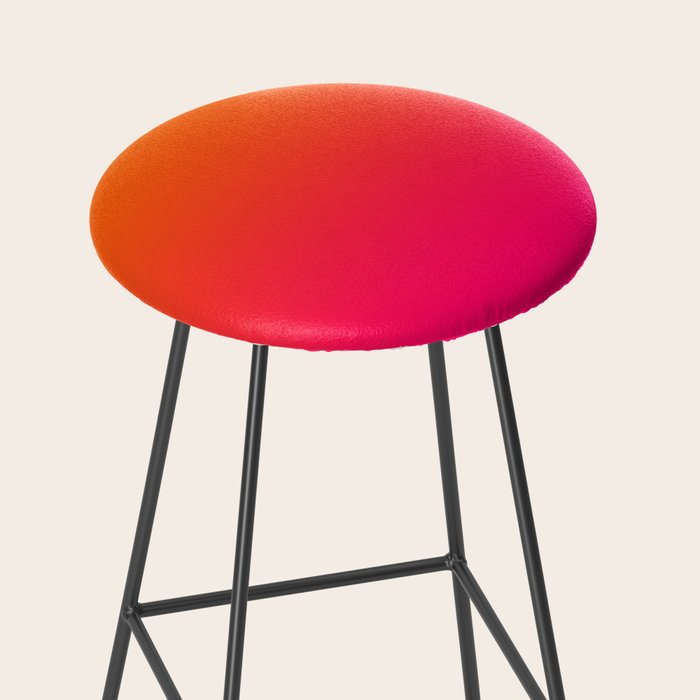 Bright Orange and Pink Gradient Stool Gallery Image 2