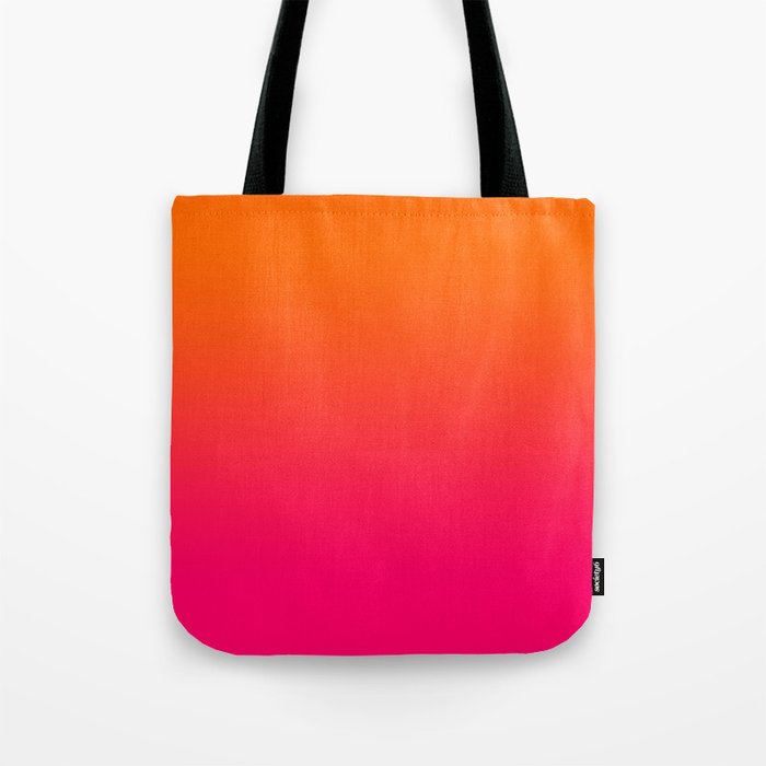 Bright Orange and Pink Gradient Tote Bag Gallery Image 1