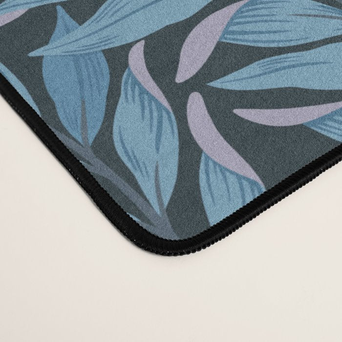 Romantic Botanica - Foliage in Dark Blue Desk Mat Gallery Image 4