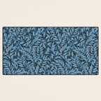 Romantic Botanica - Foliage in Dark Blue Desk Mat Gallery Image 3
