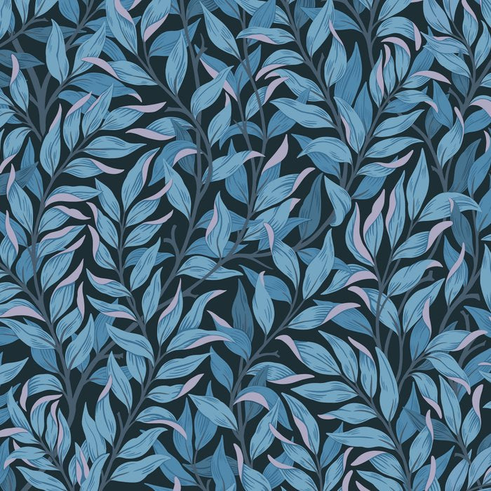 Romantic Botanica - Foliage in Dark Blue Coffee Mug Gallery Image 2