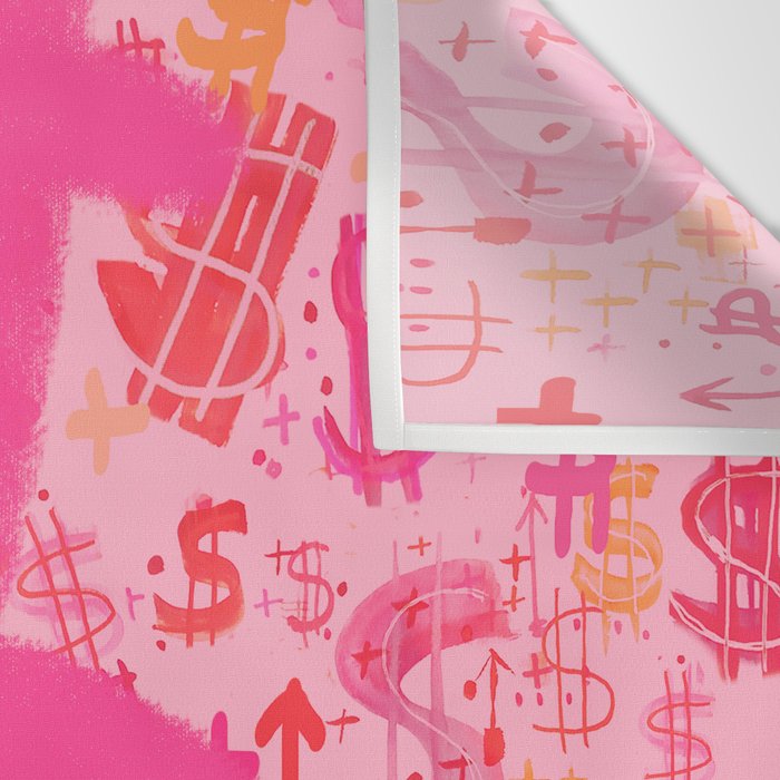 Pink Dollar Signs Wall Tapestry Gallery Image 3
