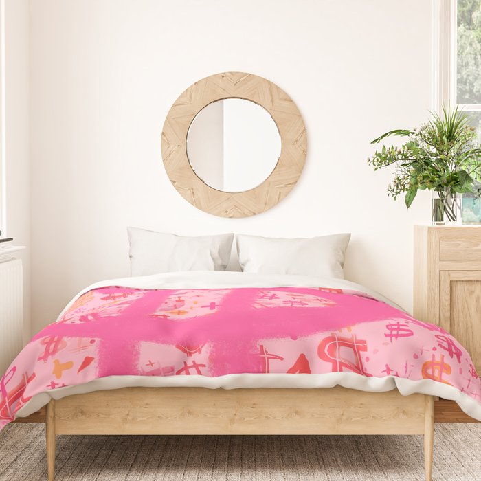 Pink Dollar Signs Duvet Cover Gallery Image 3
