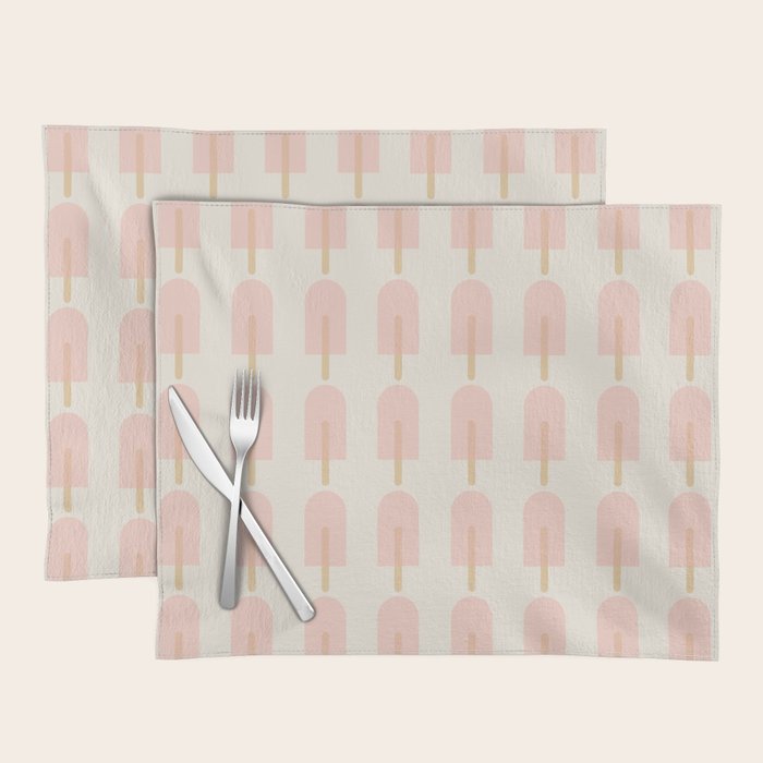 Pink Popsicle Pattern Placemat Gallery Image 1