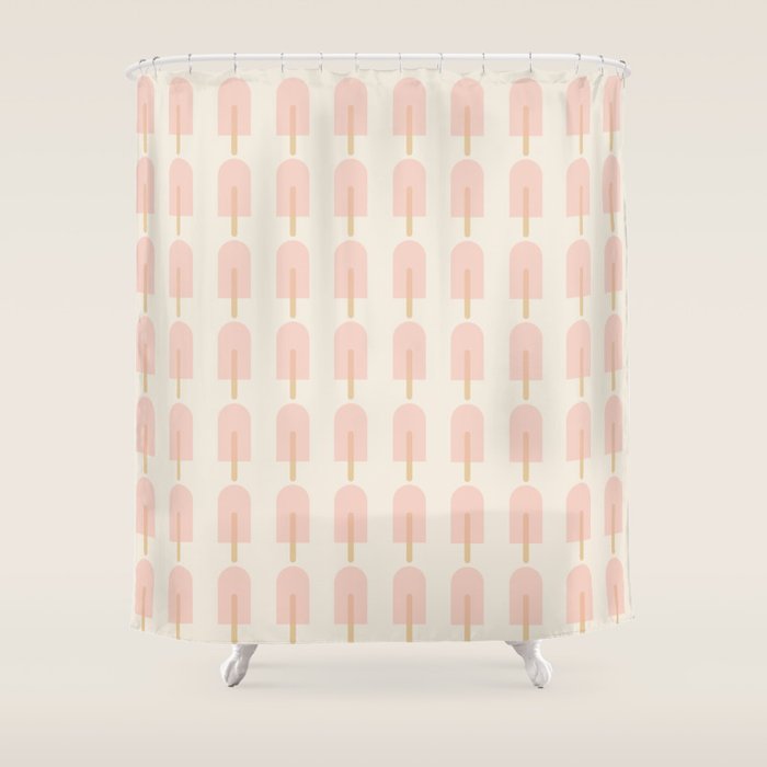 Pink Popsicle Pattern Shower Curtain Gallery Image 1