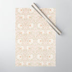 William Morris Pimpernel Cochineal Pink Pastel Floral Wrapping Paper Gallery Image 1