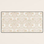 William Morris Pimpernel Cochineal Pink Pastel Floral Desk Mat Gallery Image 3
