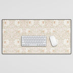 William Morris Pimpernel Cochineal Pink Pastel Floral Desk Mat Gallery Image 1