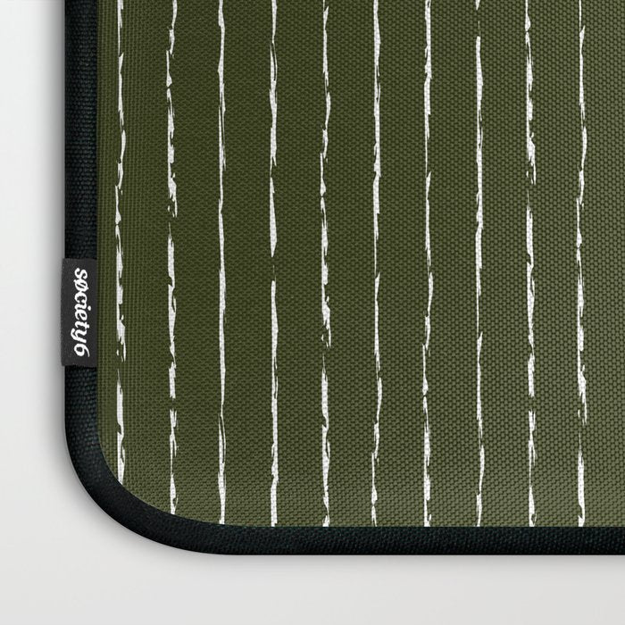 Lines II (Olive Green) Laptop Sleeve Gallery Image 3