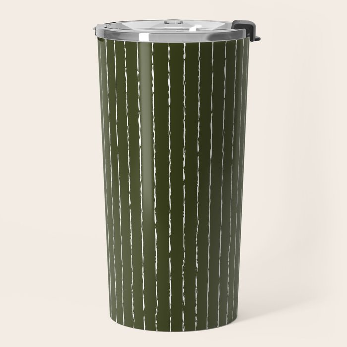Lines II (Olive Green) Travel Mug Gallery Image 2
