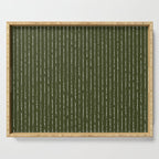 Lines II (Olive Green) Serving Tray Gallery Image 1