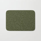 Lines II (Olive Green) Bath Mat Gallery Image 1