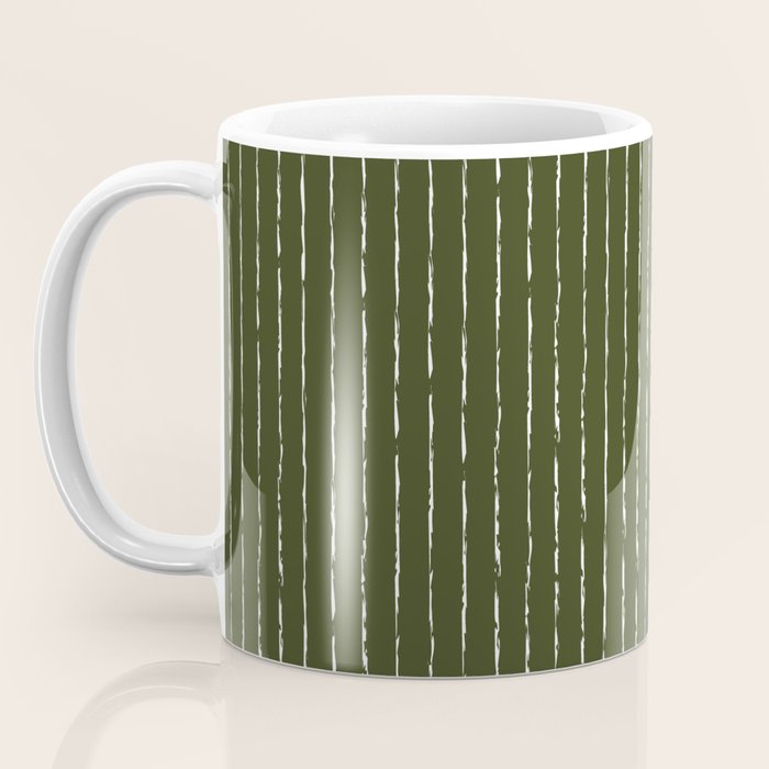 Lines II (Olive Green) Coffee Mug Gallery Image 3