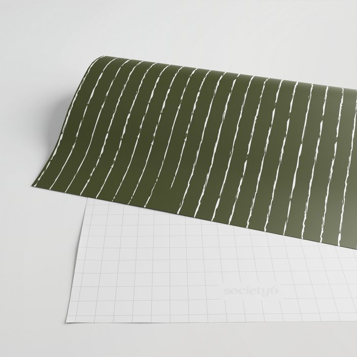 Lines II (Olive Green) Wrapping Paper Gallery Image 2