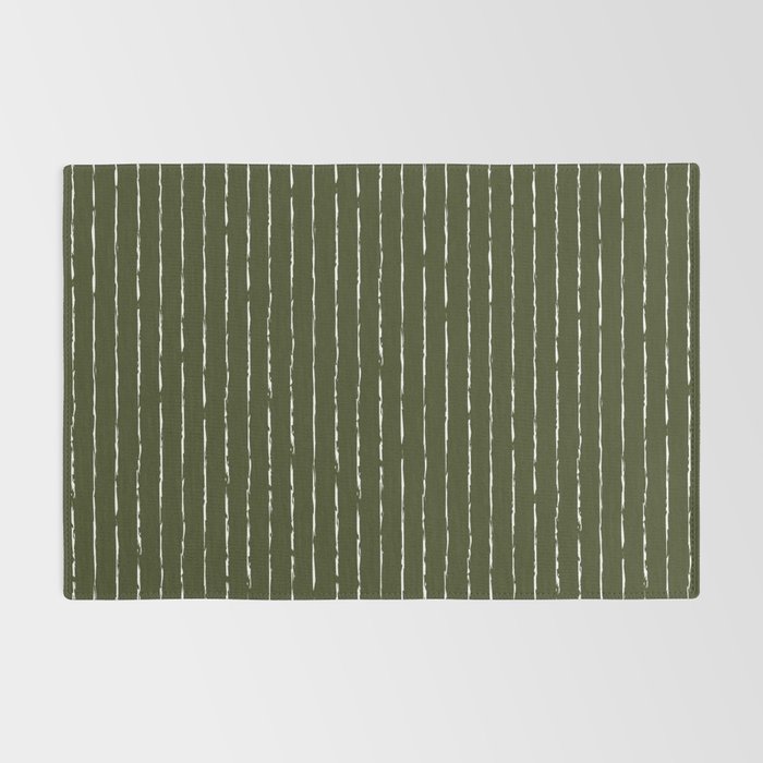 Lines II (Olive Green) Rug Gallery Image 2