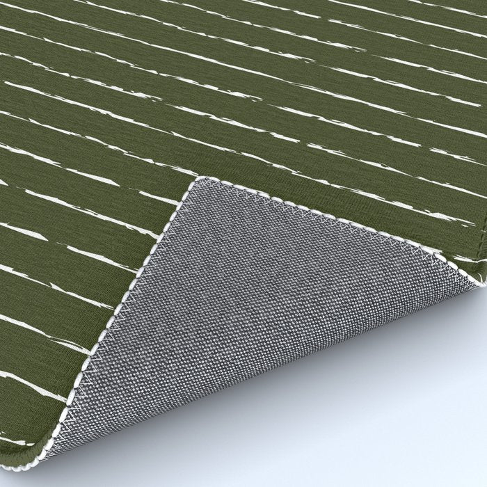 Lines II (Olive Green) Rug Gallery Image 4