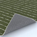 Lines II (Olive Green) Rug Gallery Image 4