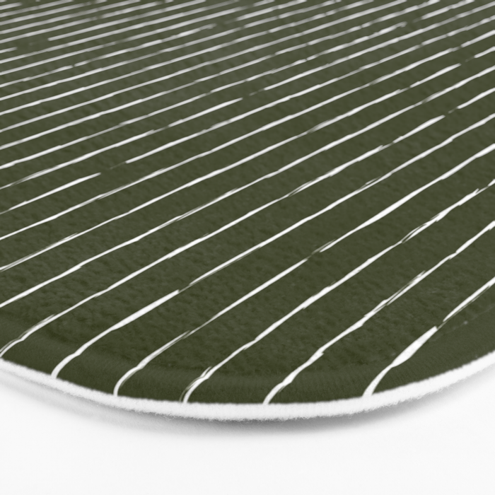 Lines II (Olive Green) Bath Mat Gallery Image 3