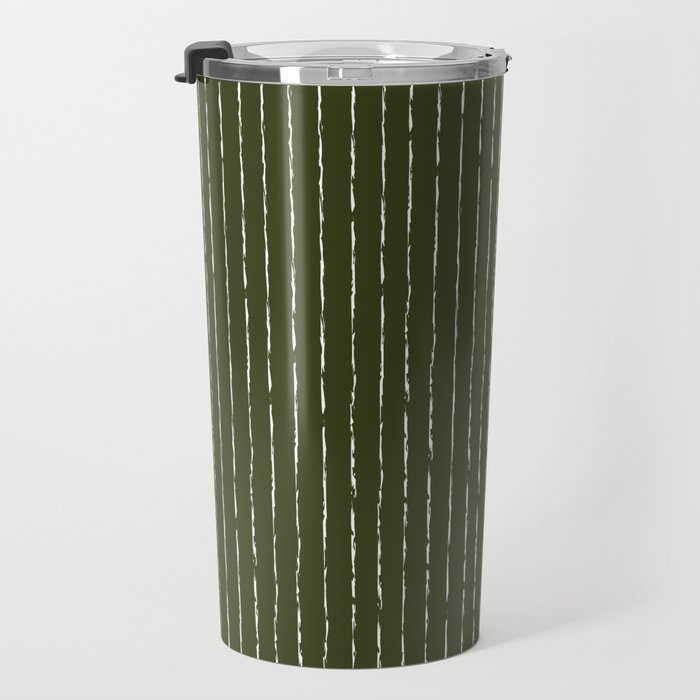 Lines II (Olive Green) Travel Mug Gallery Image 3