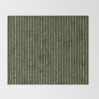 Lines II (Olive Green) Throw Blanket Gallery Image 2