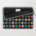 Colorful diverse people face cartoon pattern Laptop Sleeve Gallery Image 2