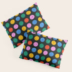 Colorful diverse people face cartoon pattern Pillow Sham Gallery Image 3
