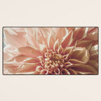 Always the Optimist  pink dahlia botanical flower photograph Desk Mat Gallery Image 3