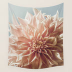 Always the Optimist  pink dahlia botanical flower photograph Wall Tapestry Gallery Image 4