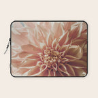Always the Optimist  pink dahlia botanical flower photograph Laptop Sleeve Gallery Image 1