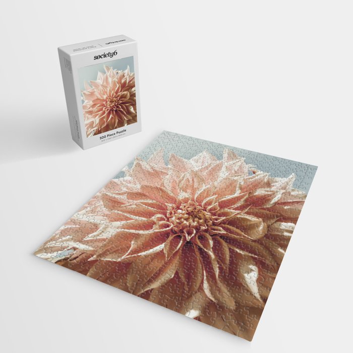 Always the Optimist  pink dahlia botanical flower photograph Jigsaw Puzzle Gallery Image 2