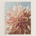 Always the Optimist  pink dahlia botanical flower photograph Jigsaw Puzzle Gallery Image 1