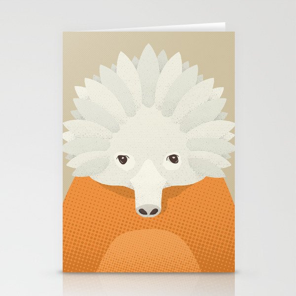Whimsy Echidna, Animal Portrait Stationery Card Gallery Image 2