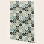 Retro Flowers Check Pattern VI Wallpaper Gallery Image 2