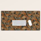Autumn Mushrooms and Pinecones Desk Mat Gallery Image 1