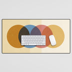 Abstraction_SUNRISE_SUNSET_CIRCLE_RISING_COLORFUL_POP_ART_0425A Desk Mat Gallery Image 1