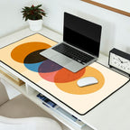 Abstraction_SUNRISE_SUNSET_CIRCLE_RISING_COLORFUL_POP_ART_0425A Desk Mat Gallery Image 2