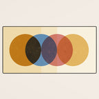 Abstraction_SUNRISE_SUNSET_CIRCLE_RISING_COLORFUL_POP_ART_0425A Desk Mat Gallery Image 3