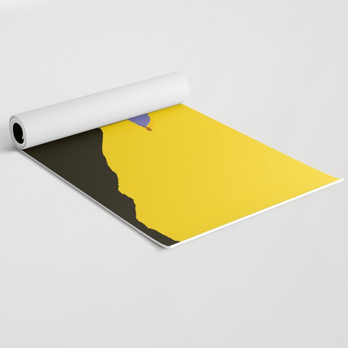 Colorful Parasol Black Yellow Background #decor #society6 #buyart Yoga Mat Gallery Image 2