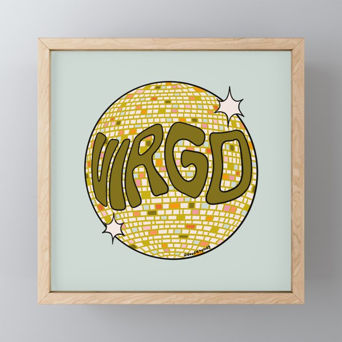 Virgo Disco Ball Mini Art Print Gallery Image 1