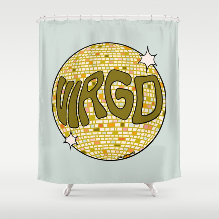 Virgo Disco Ball Shower Curtain Gallery Image 1