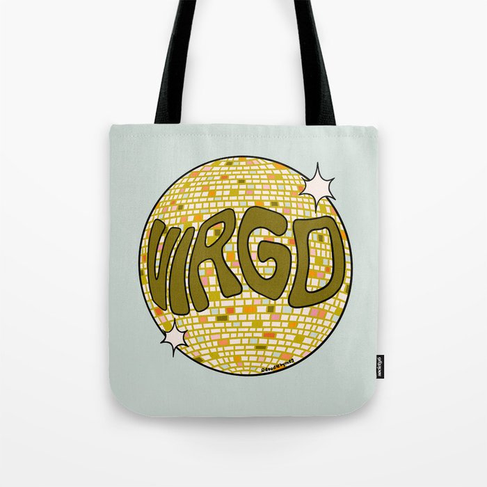 Virgo Disco Ball Tote Bag Gallery Image 1