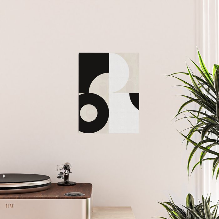 geometry mid modern black white III Poster Gallery Image 2