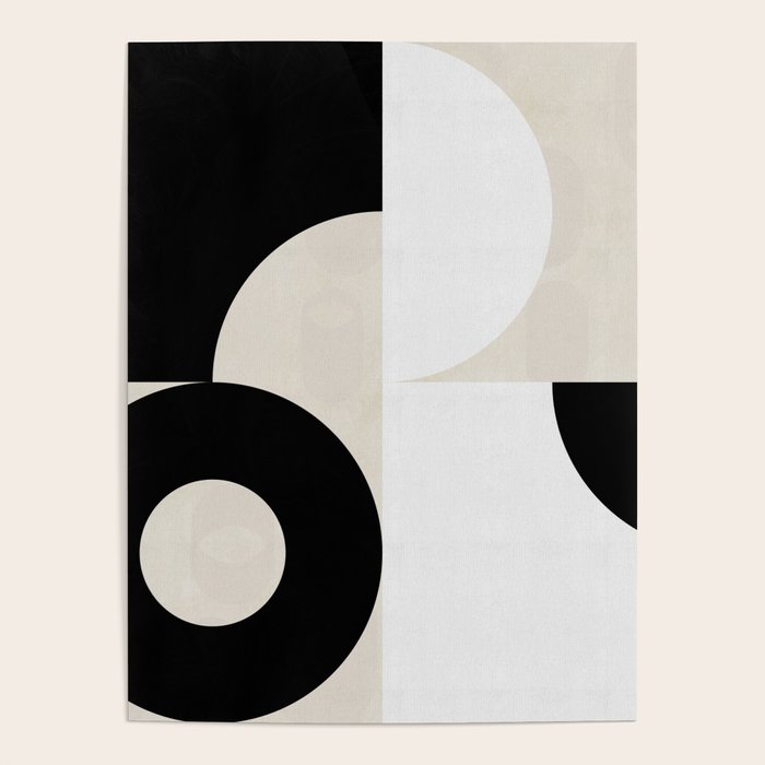 geometry mid modern black white III Poster Gallery Image 4