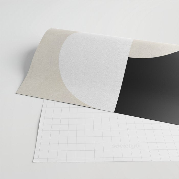 geometry mid modern black white III Wrapping Paper Gallery Image 2